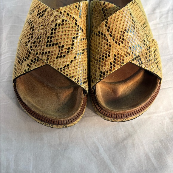 Free People Viola Sidelines Snakeskin Cork Sandals , Size 8 - Picture 4 of 9